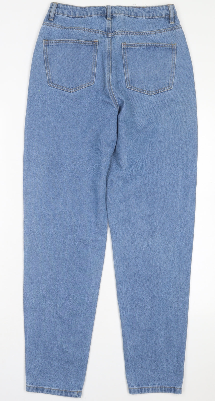Missguided Womens Blue Cotton Mom Jeans Size 8 L30 in Regular Button