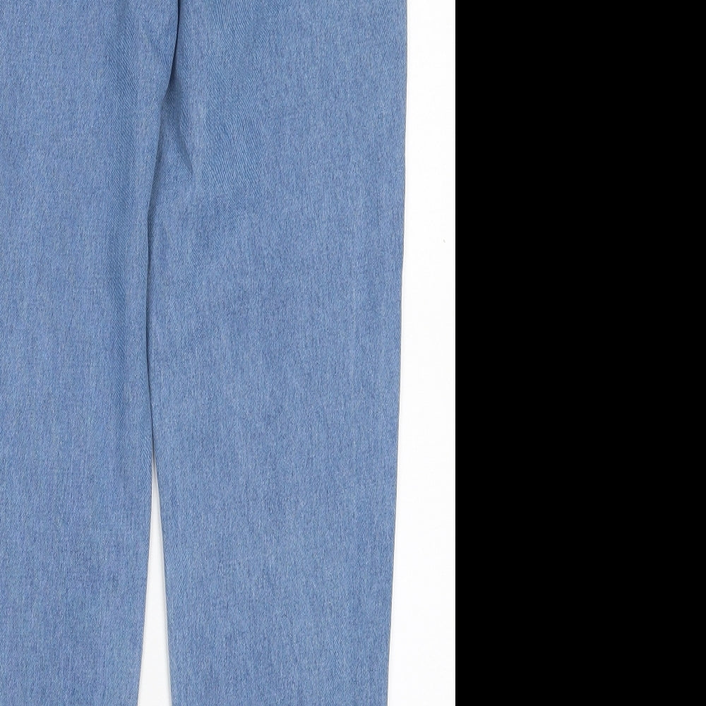 Missguided Womens Blue Cotton Mom Jeans Size 8 L30 in Regular Button