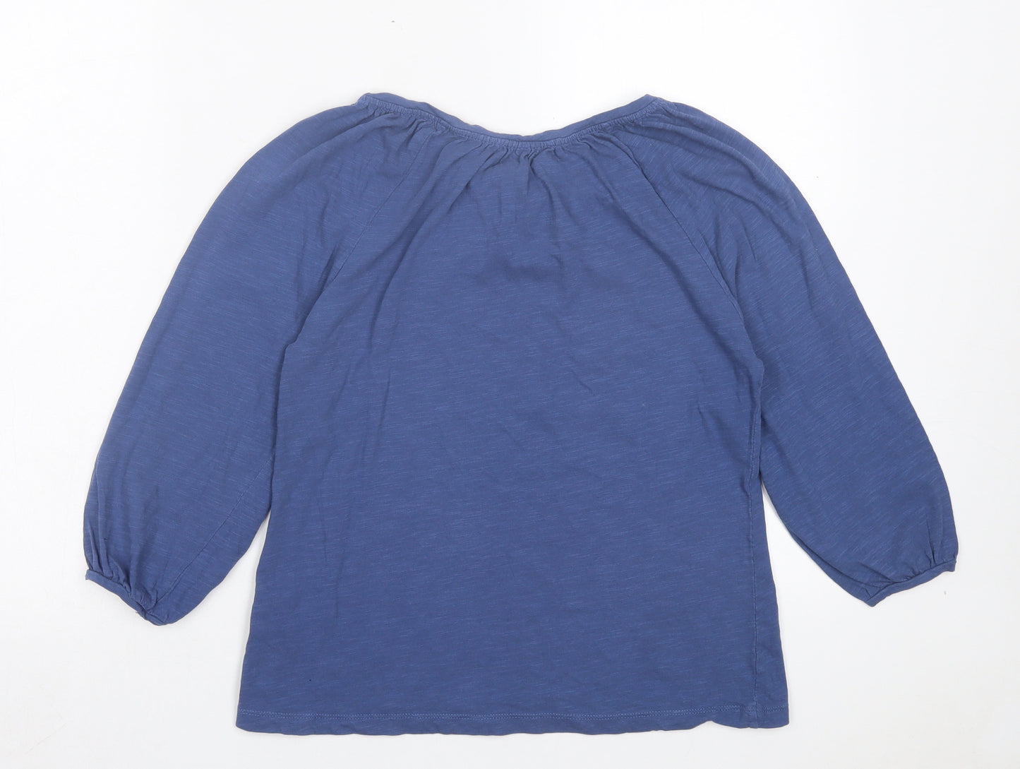 Formula Joven Womens Blue Cotton Basic T-Shirt Size 12 Boat Neck