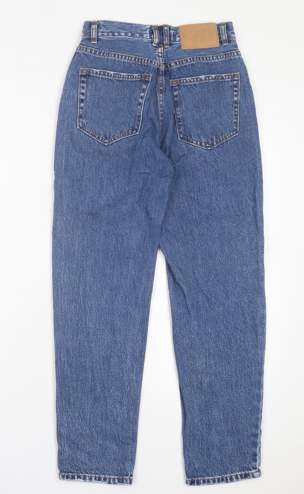 Pull&Bear Womens Black Cotton Straight Jeans Size 6 L26 in Regular Button