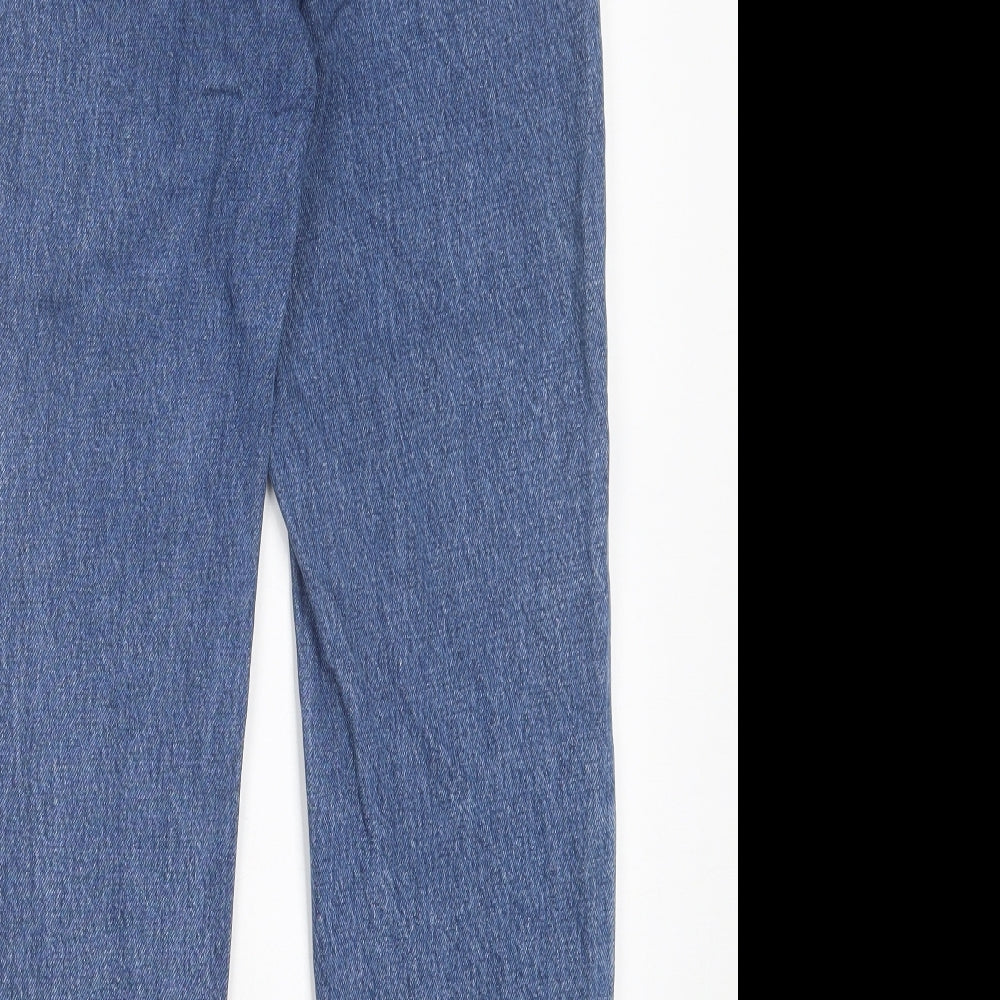 Pull&Bear Womens Black Cotton Straight Jeans Size 6 L26 in Regular Button