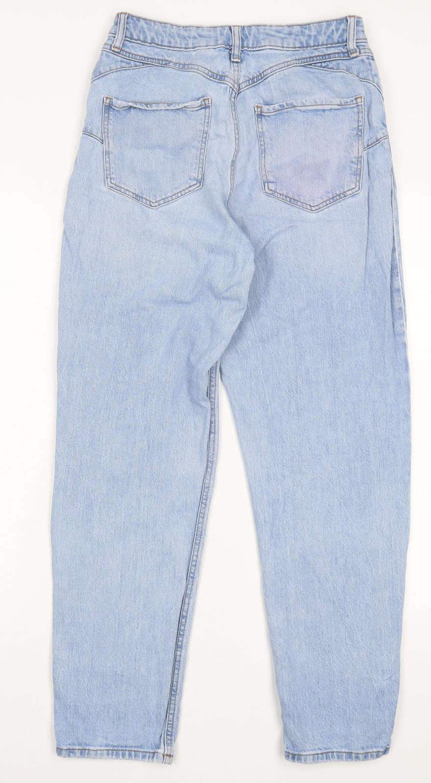 New Look Womens Blue Cotton Straight Jeans Size 10 L28 in Regular Button - Lift & Shape