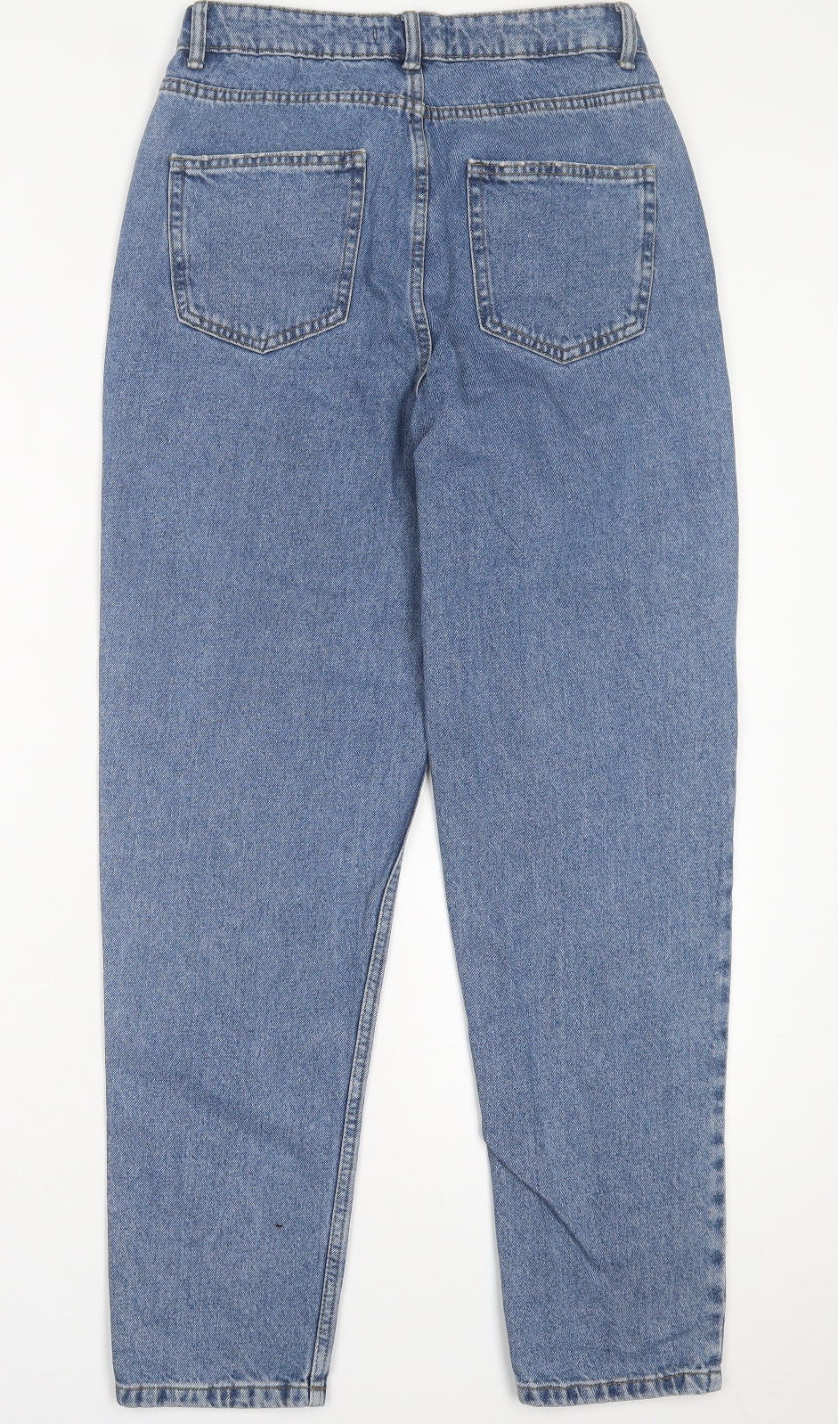 Denim & Co. Womens Blue Cotton Mom Jeans Size 10 L29 in Slim Button