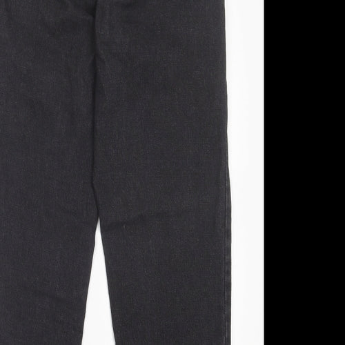 SheIn Womens Black Cotton Mom Jeans Size S L28 in Regular Button