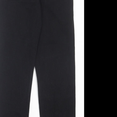 Syiwidii Womens Black Cotton Straight Jeans Size S L23 in Regular Button