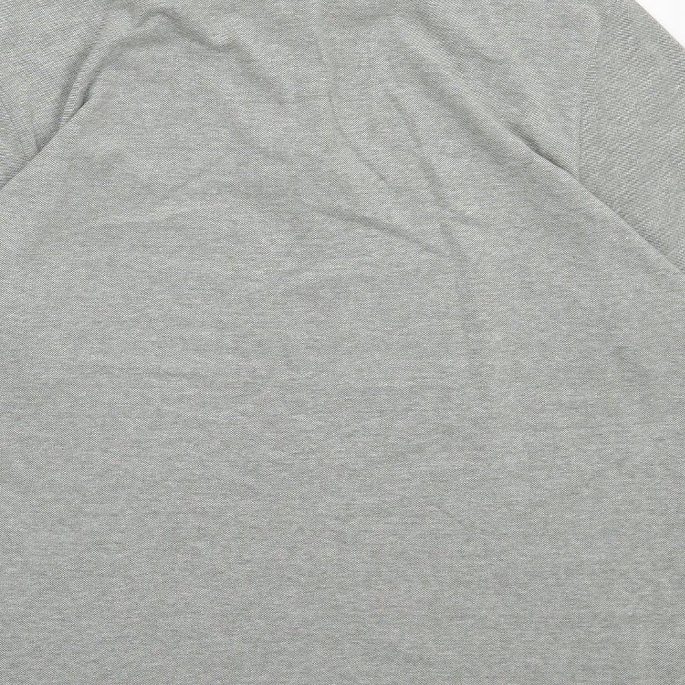 JACK & JONES Mens Grey Cotton Polo Size 2XL Collared Button