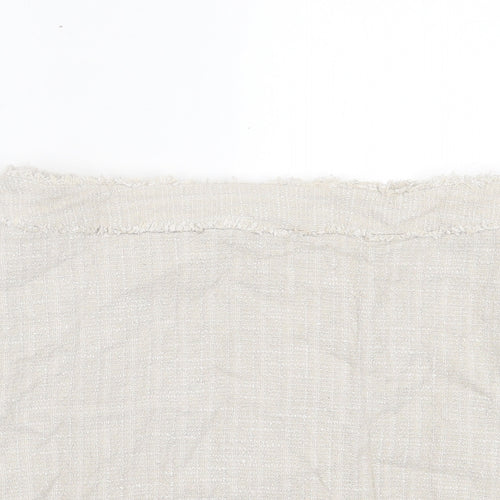 Jesire Womens Grey Geometric Cotton A-Line Skirt Size 10 Zip