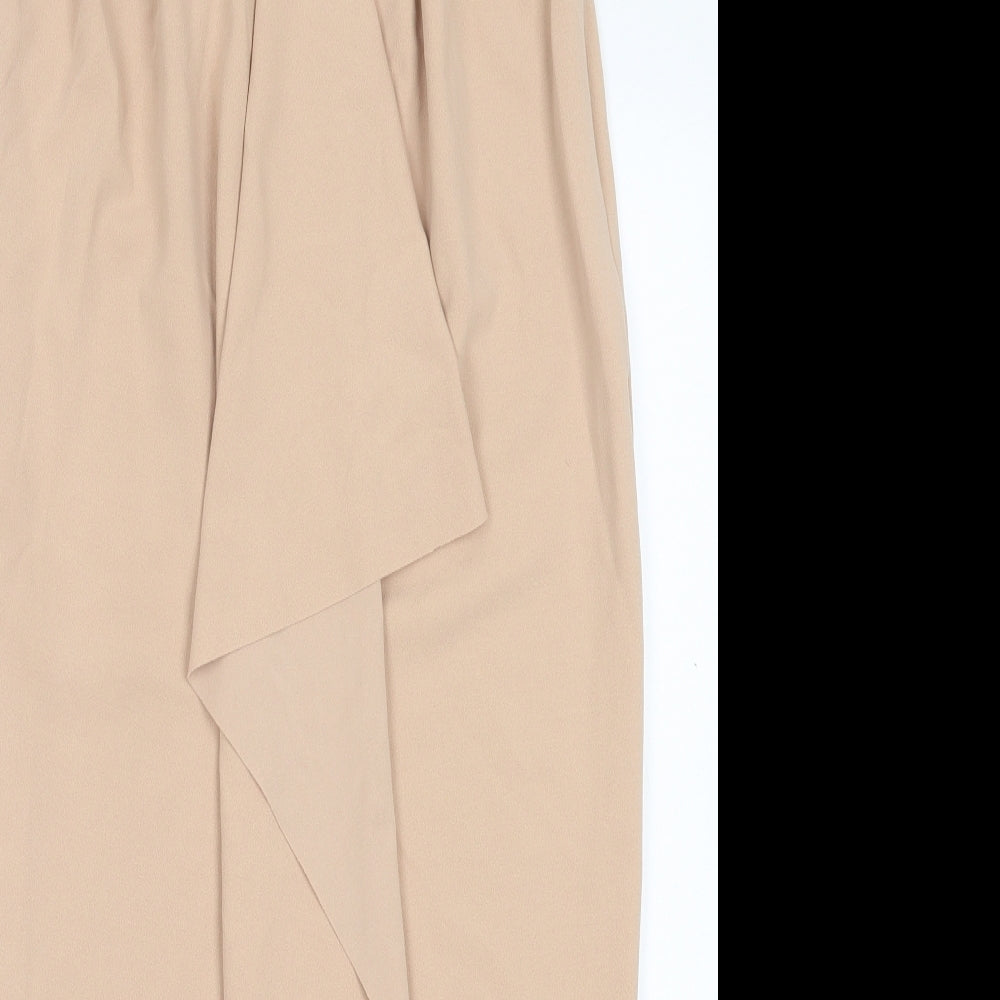 ASOS Womens Beige Polyester A-Line Skirt Size 10 Zip
