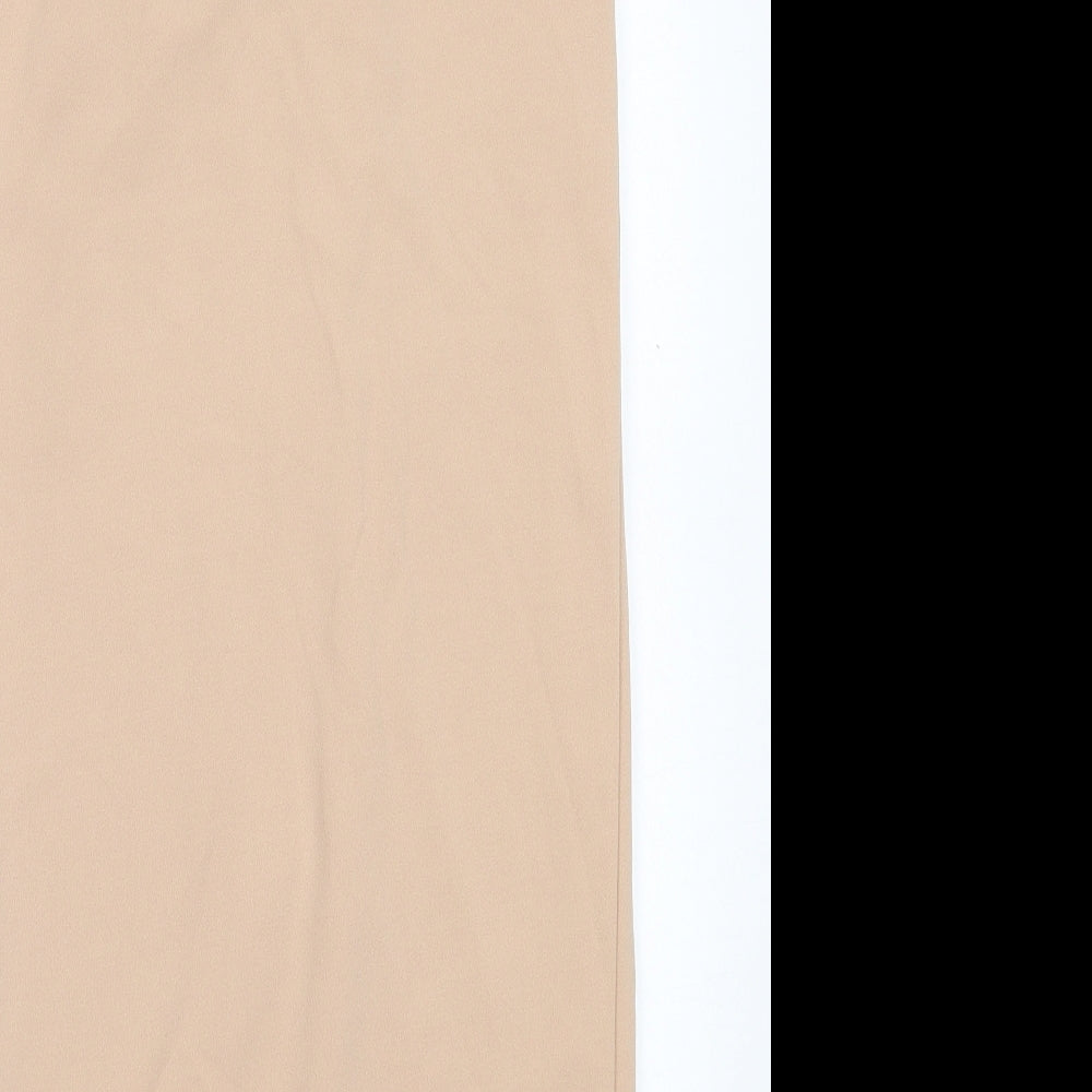 ASOS Womens Beige Polyester A-Line Skirt Size 10 Zip