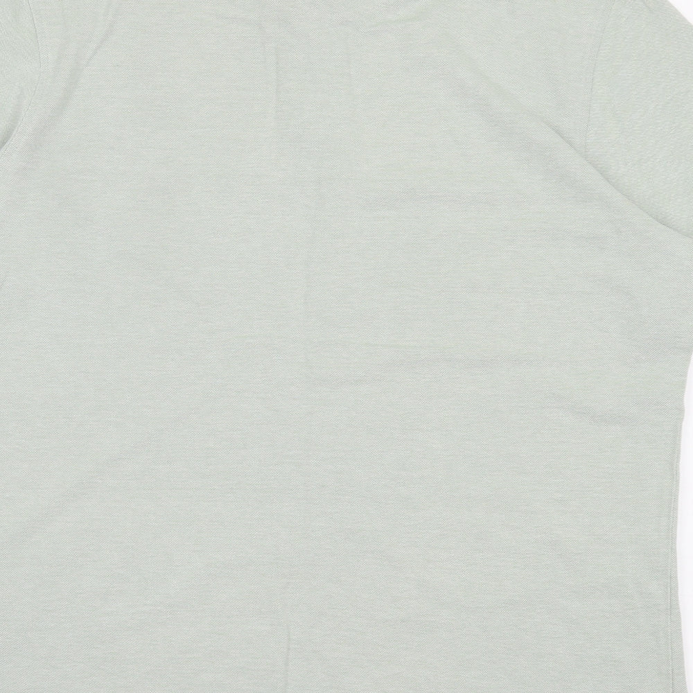 JACK & JONES Mens Green Cotton Polo Size 2XL Collared Button