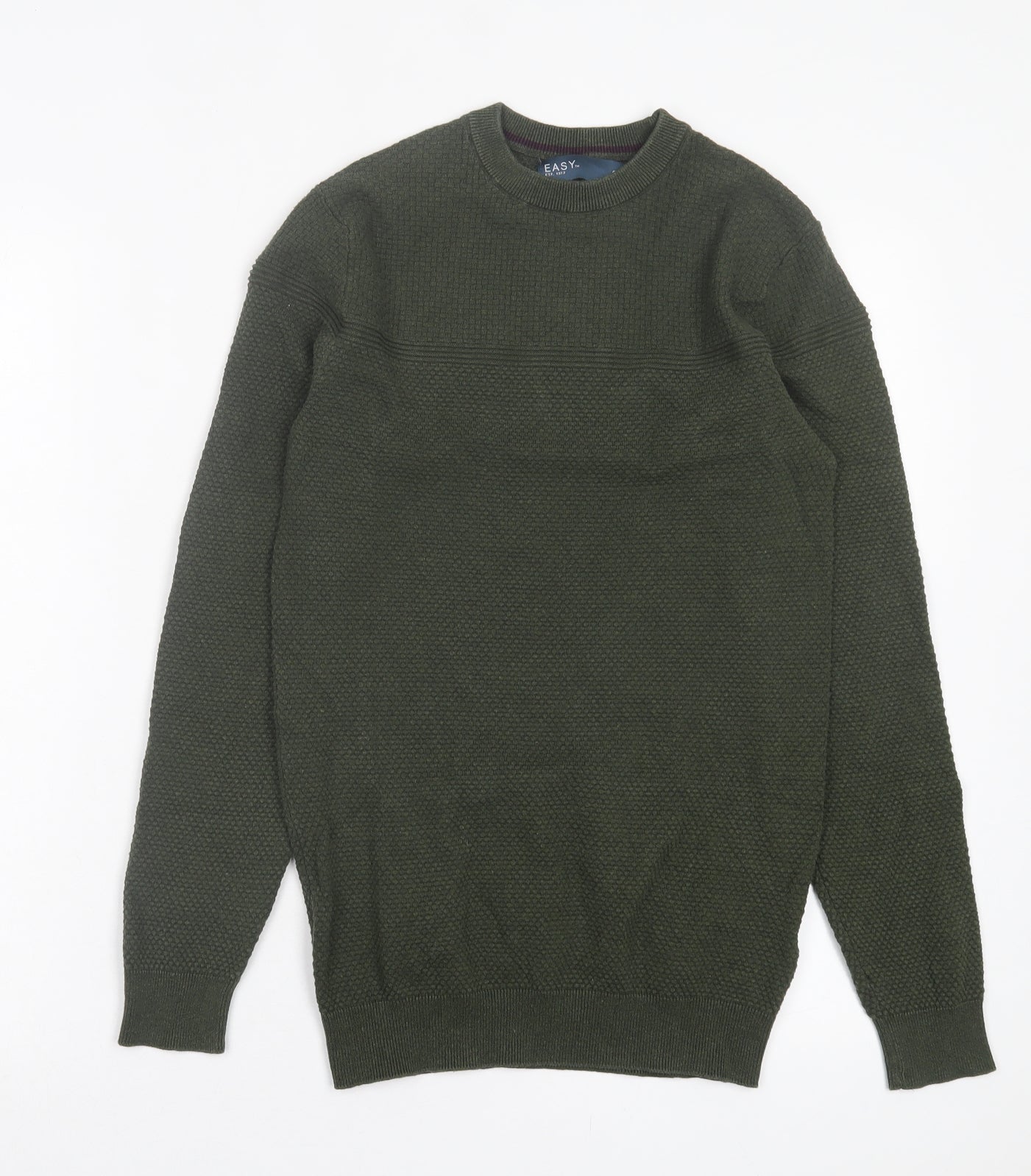 Matalan Mens Green Crew Neck Cotton Pullover Jumper Size S