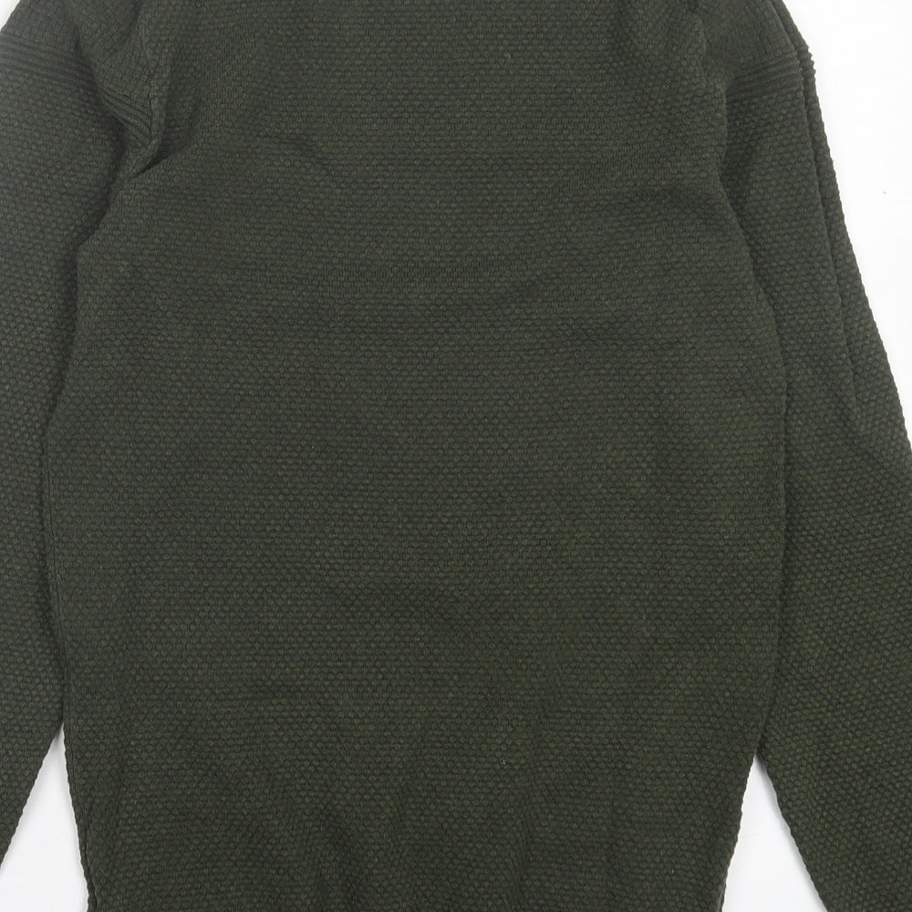 Matalan Mens Green Crew Neck Cotton Pullover Jumper Size S