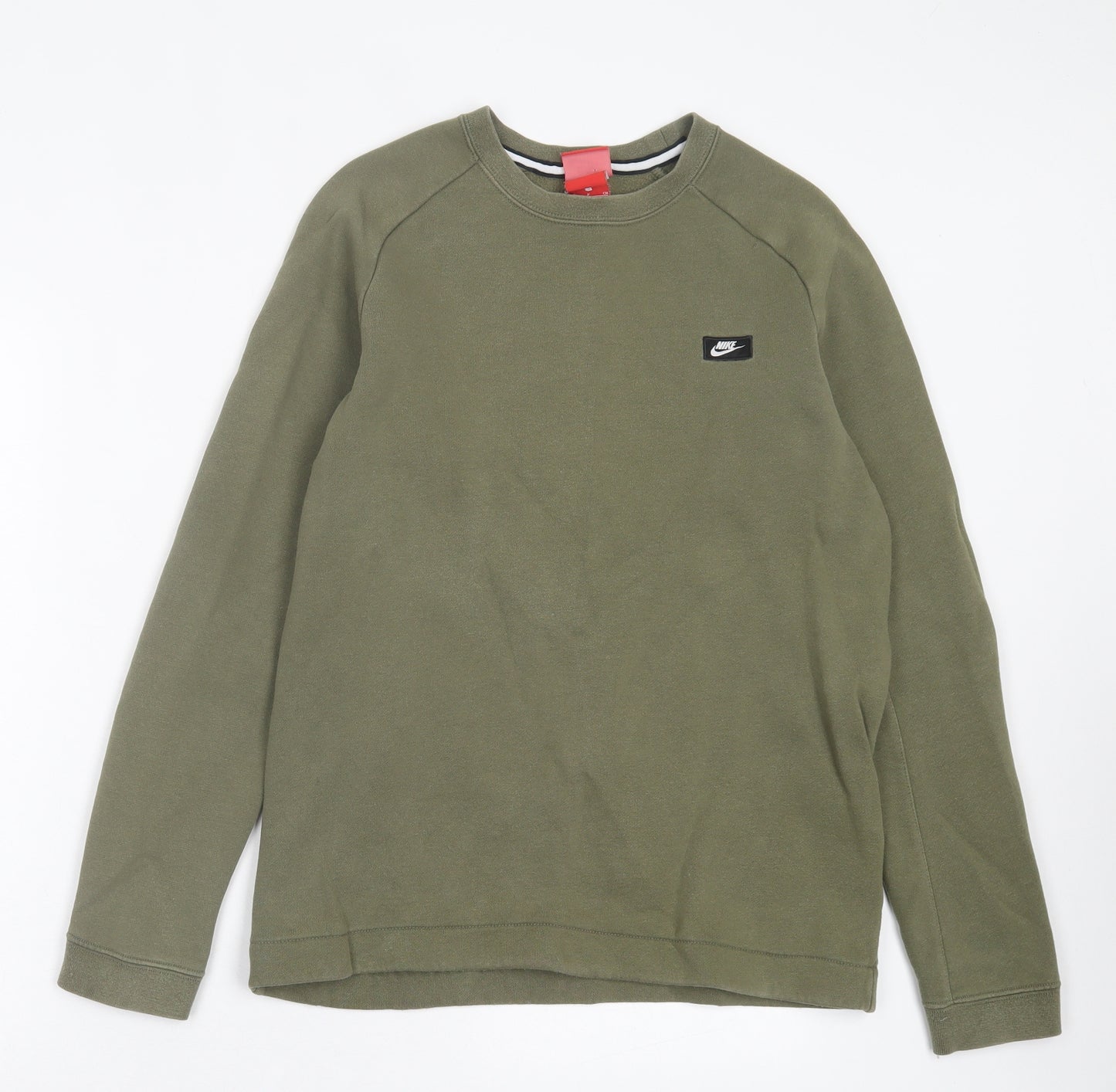 Nike Mens Green Cotton Pullover Sweatshirt Size S