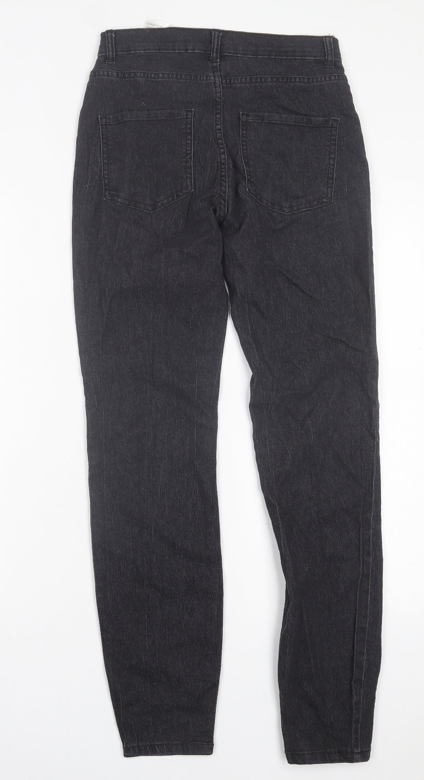 JANINE Womens Black Cotton Skinny Jeans Size 8 L28 in Regular Button