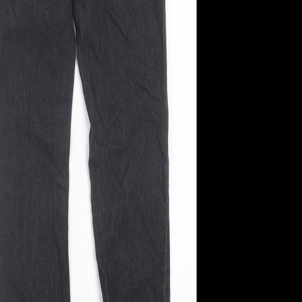JANINE Womens Black Cotton Skinny Jeans Size 8 L28 in Regular Button