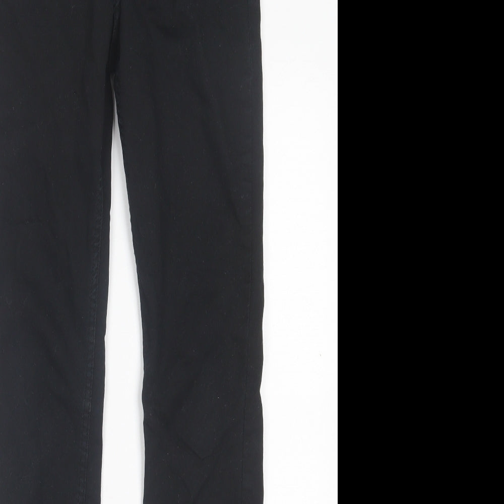 H&M Womens Black Cotton Skinny Jeans Size 8 L29 in Regular Button