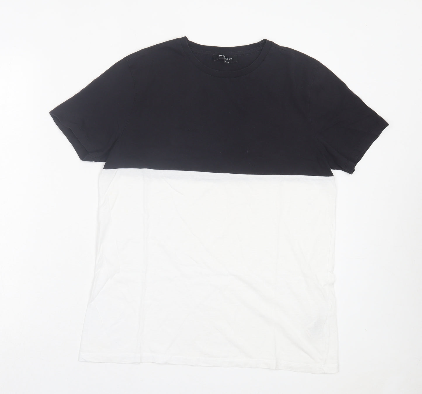 New Look Mens White Cotton T-Shirt Size XS Crew Neck