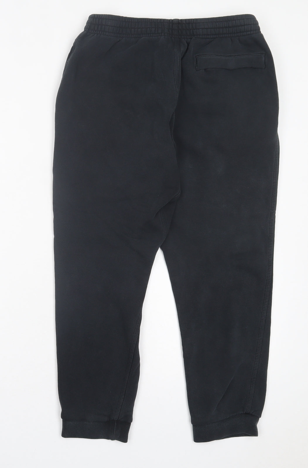 Nike Womens Black Cotton Jogger Trousers Size M L24 in Regular Drawstring