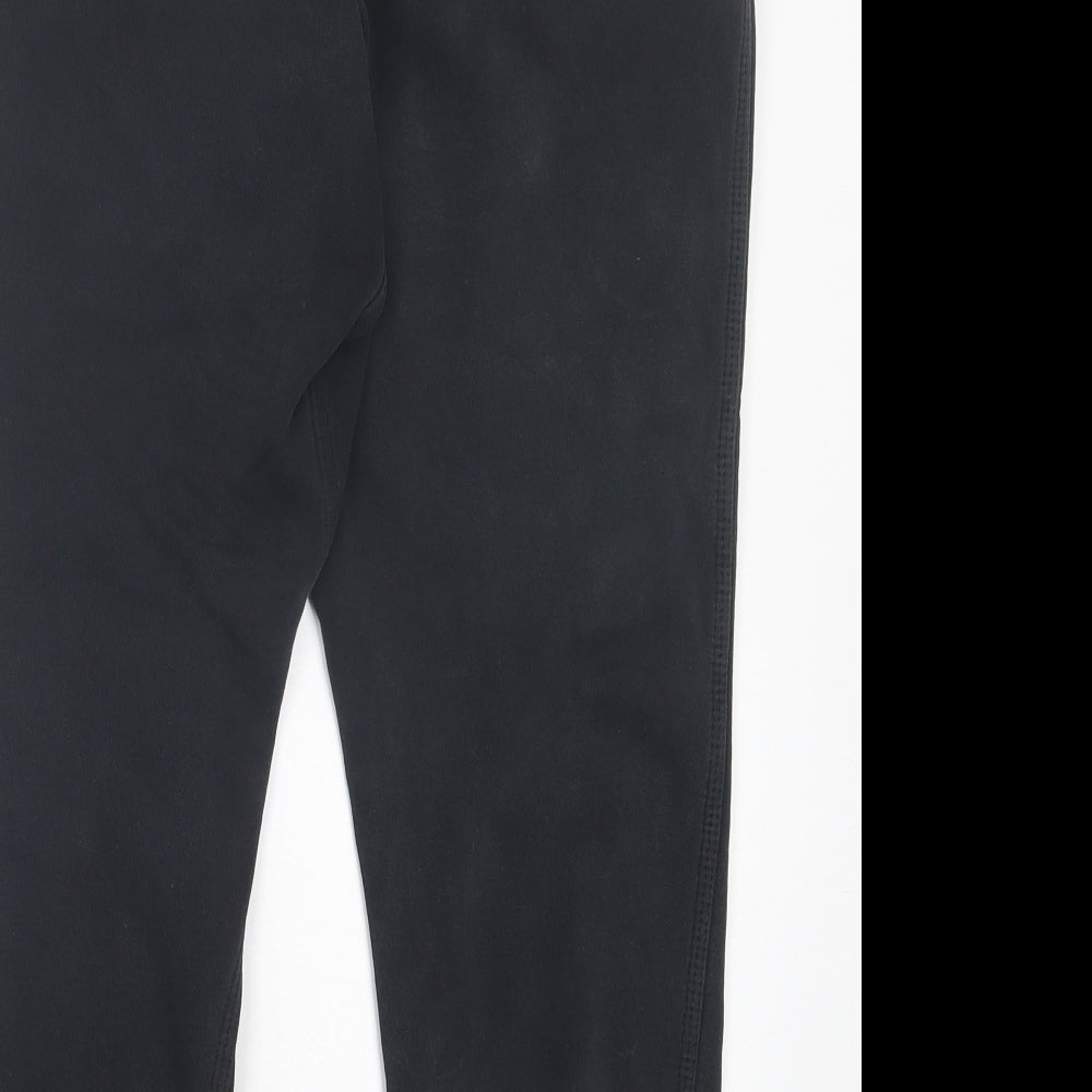 Nike Womens Black Cotton Jogger Trousers Size M L24 in Regular Drawstring
