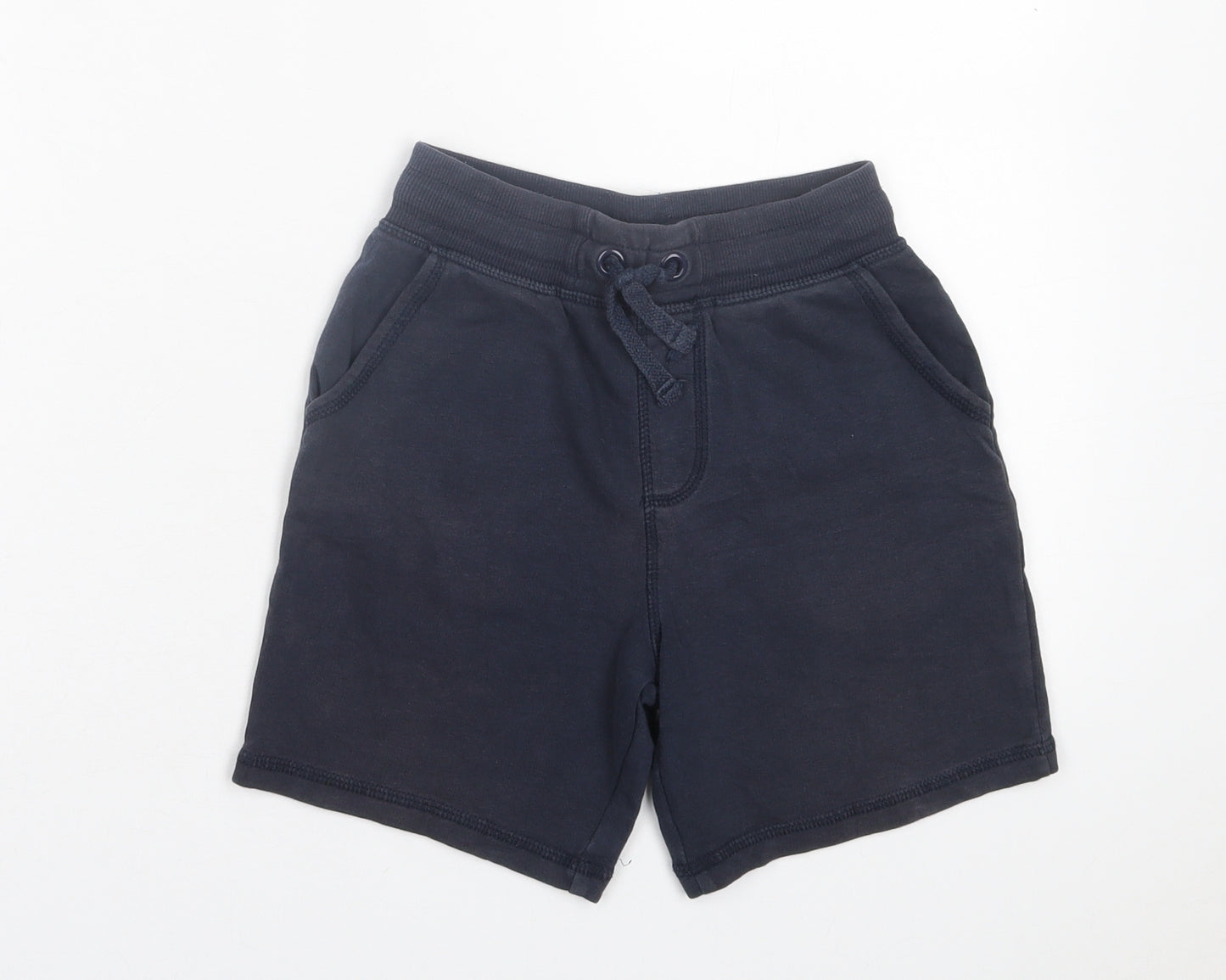 George Boys Blue Cotton Sweat Shorts Size 7-8 Years Regular Drawstring