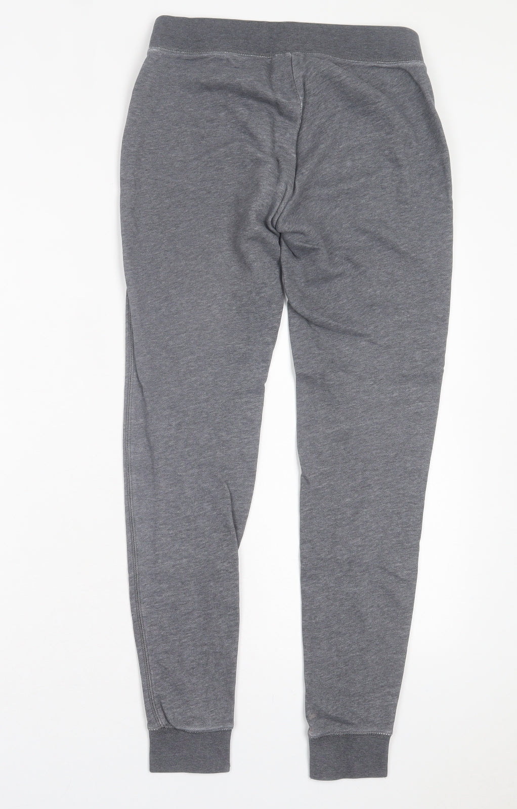 Nike Womens Grey Cotton Jogger Trousers Size S L28 in Regular Drawstring