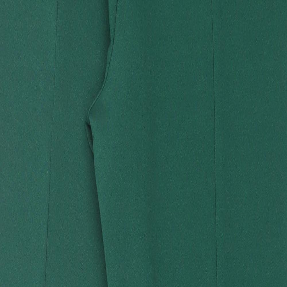 PRETTYLITTLETHING Womens Green Polyester Trousers Size 8 L31 in Regular