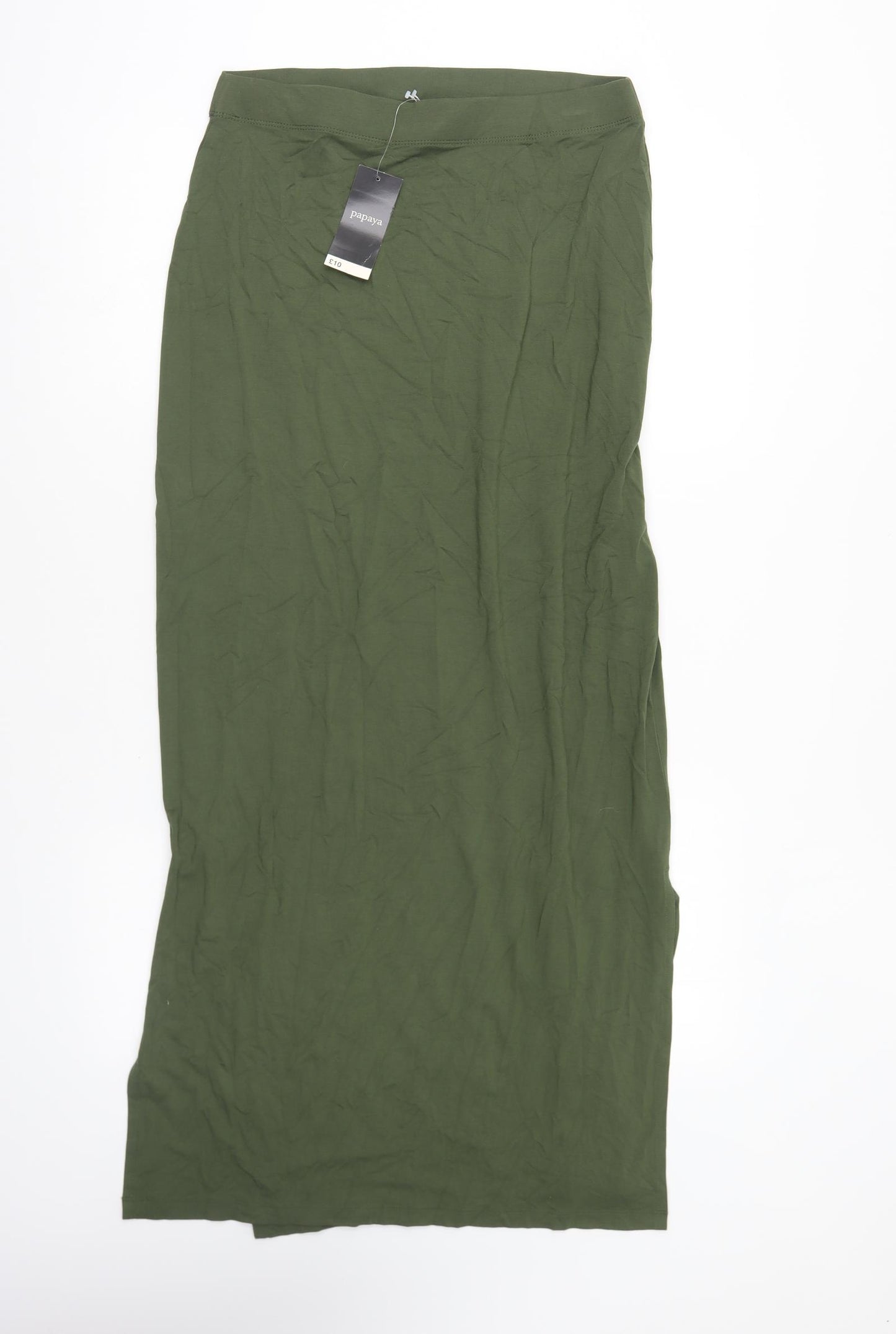 Papaya Womens Green Polyester Maxi Skirt Size 12