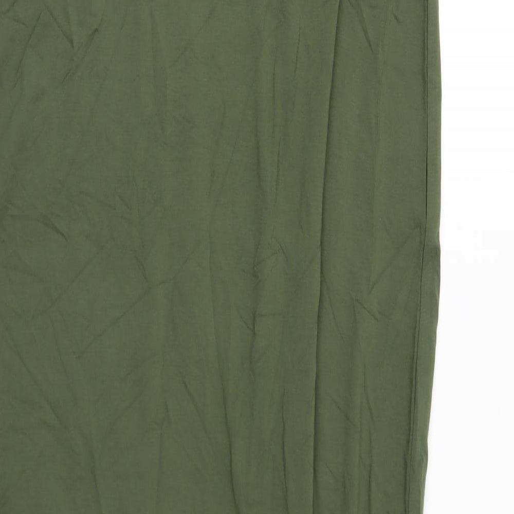 Papaya Womens Green Polyester Maxi Skirt Size 12
