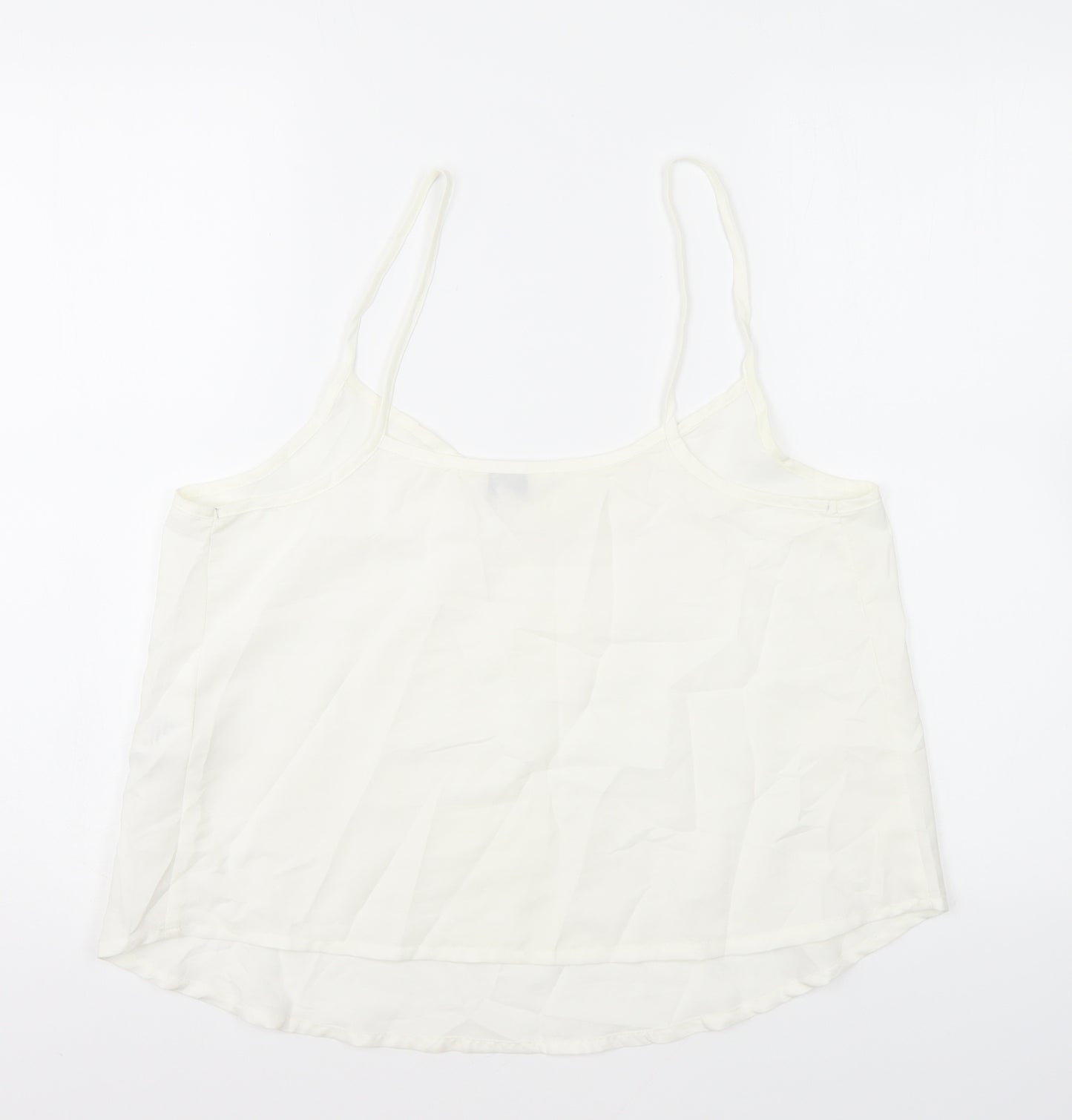 Brave Soul Womens Ivory Polyester Camisole Blouse Size 12 V-Neck