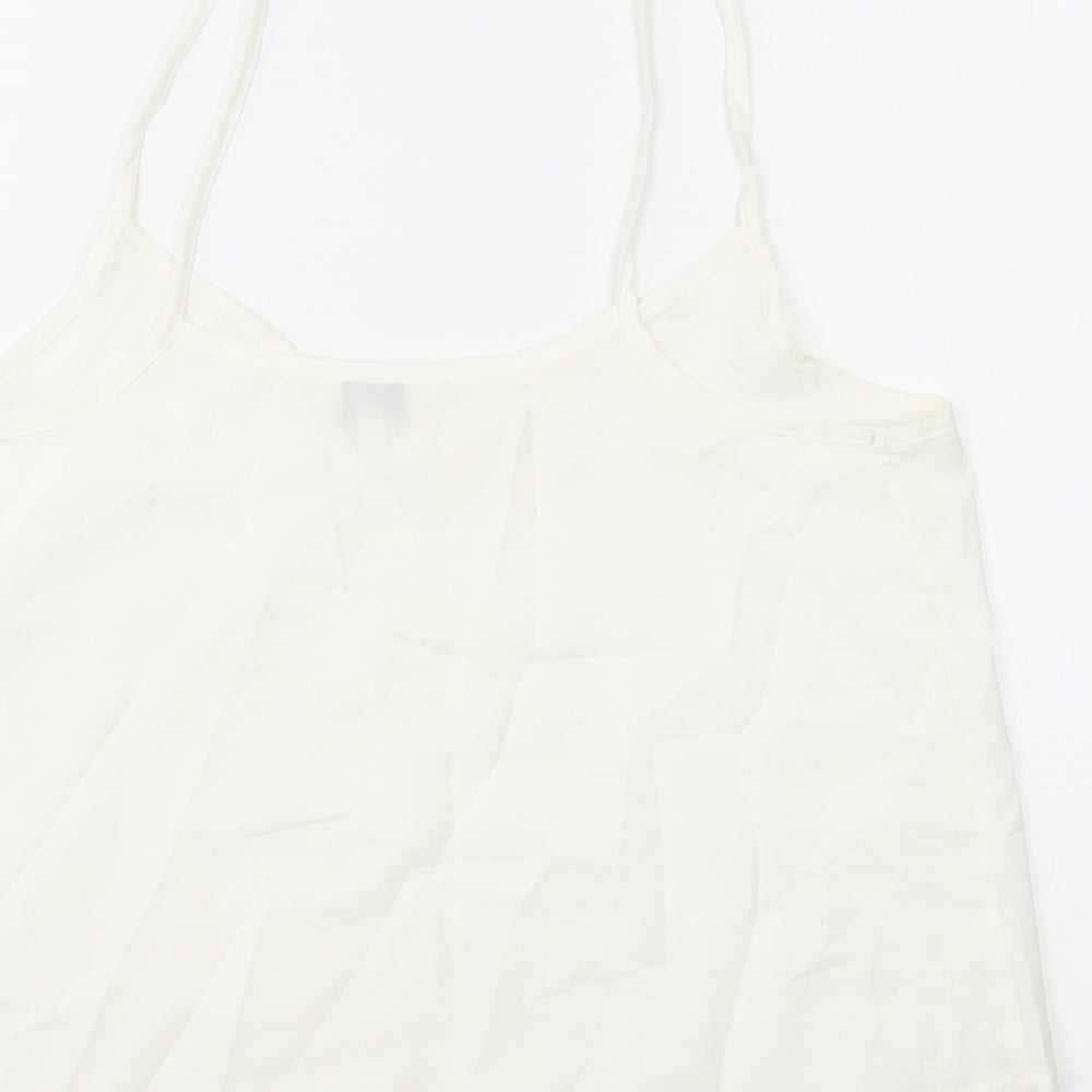 Brave Soul Womens Ivory Polyester Camisole Blouse Size 12 V-Neck