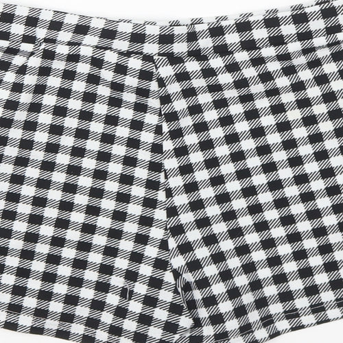 SheIn Womens Black Geometric Polyester Hot Pants Shorts Size S L5 in Regular Pull On