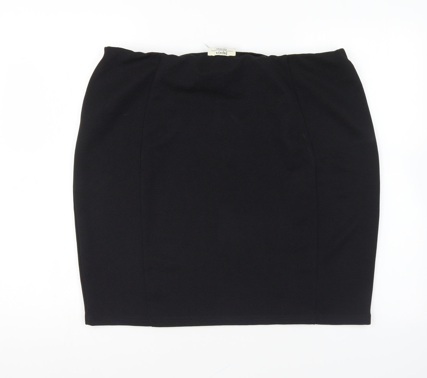 Papaya Womens Black Polyester Mini Skirt Size 18