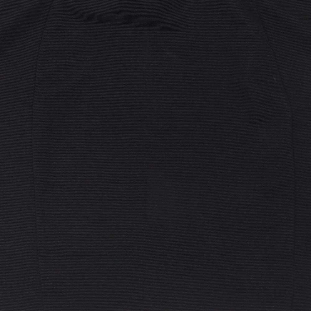 Papaya Womens Black Polyester Mini Skirt Size 18