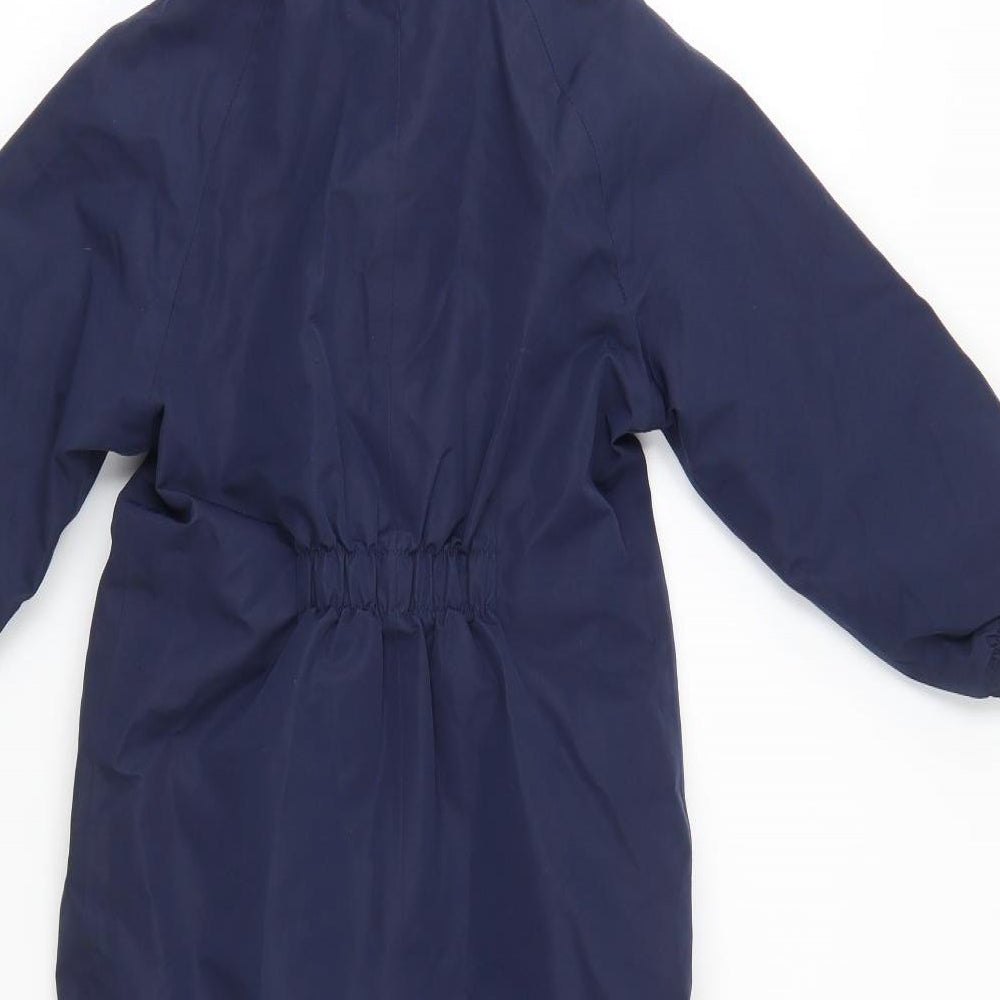 F&F Boys Blue Rain Coat Snowsuit Size 4-5 Years Zip