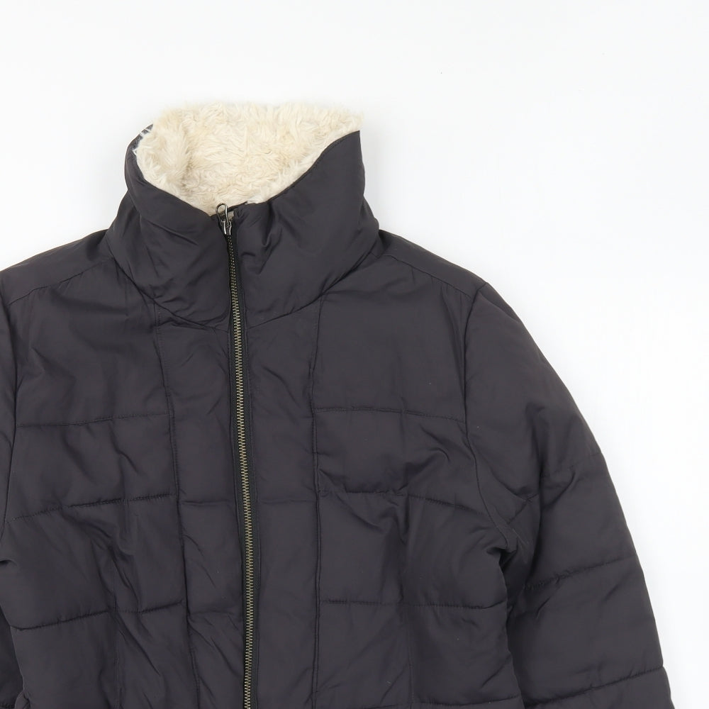 Gap Womens Grey Puffer Jacket Coat Size M Zip