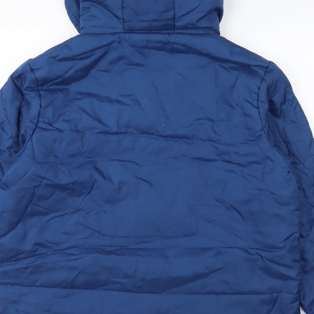 Anne De Lancay Womens Blue Jacket Coat Size M Zip