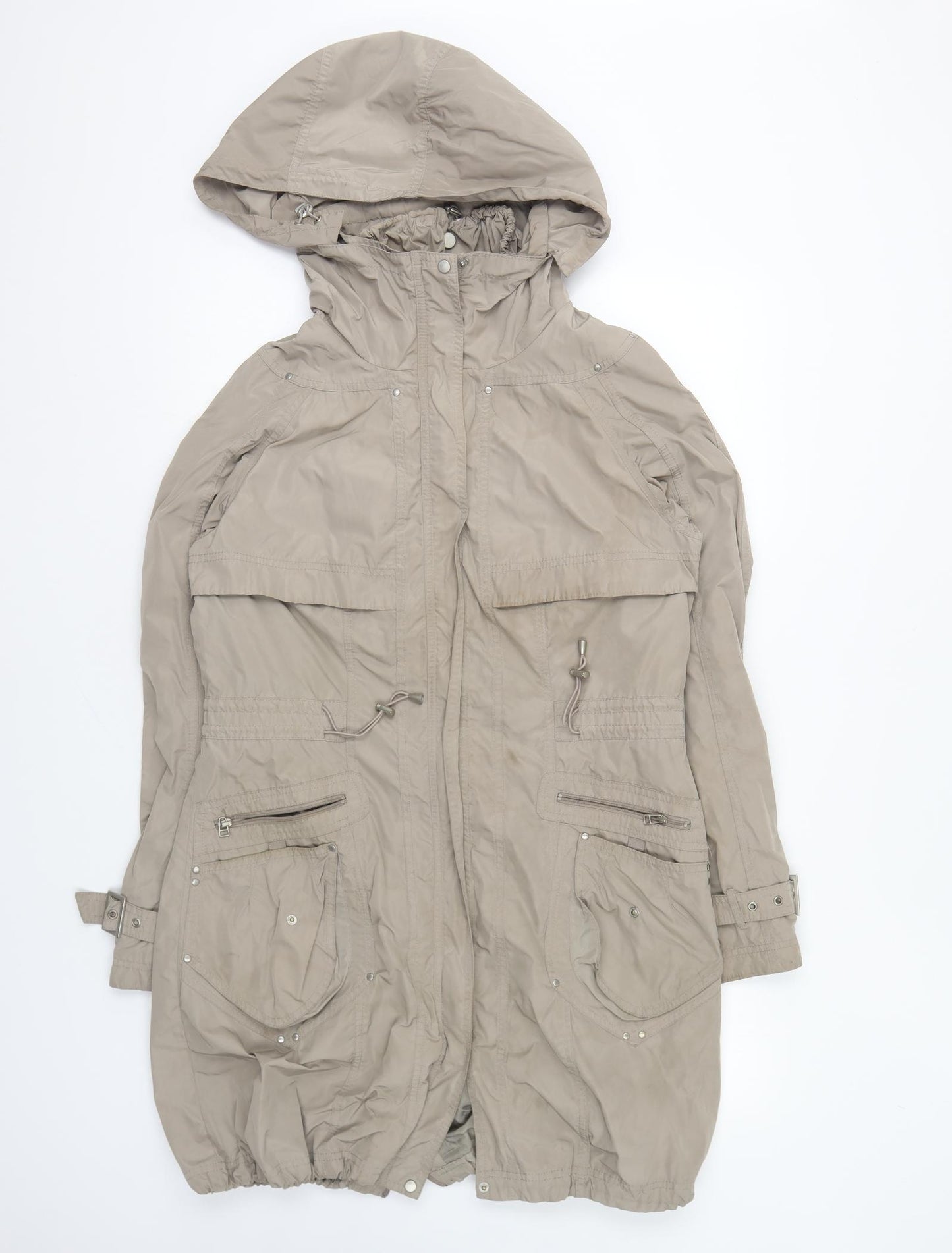 Clements Ribeiro Womens Beige Jacket Coat Size 12 Zip