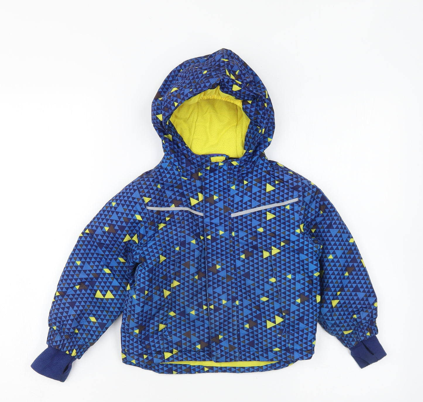 Lupilu Boys Blue Geometric Rain Coat Coat Size 2 Years Zip
