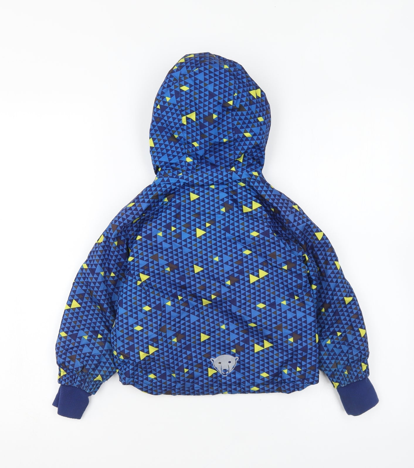 Lupilu Boys Blue Geometric Rain Coat Coat Size 2 Years Zip