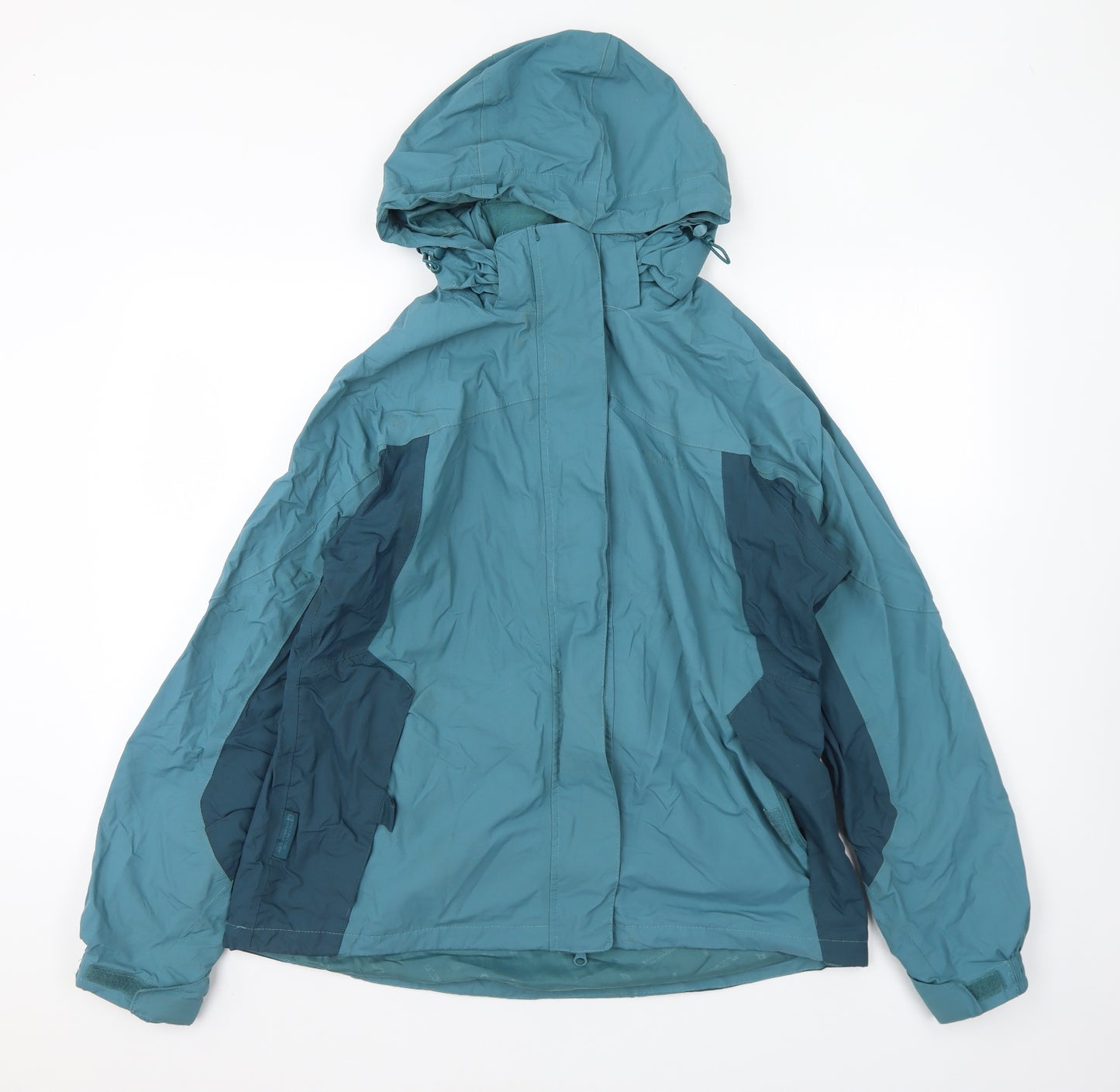Mountain Warehouse Womens Blue Rain Coat Coat Size 14 Zip