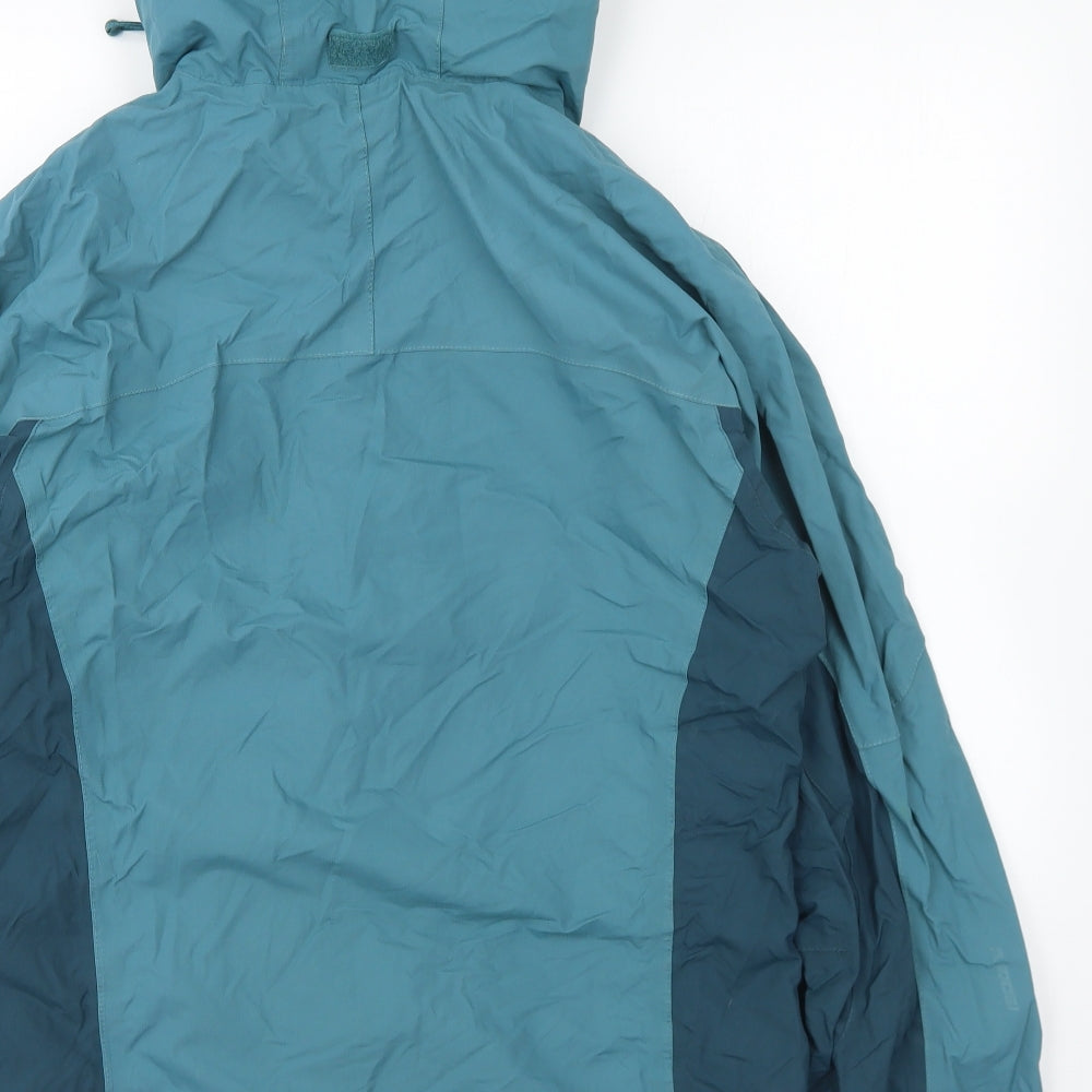 Mountain Warehouse Womens Blue Rain Coat Coat Size 14 Zip