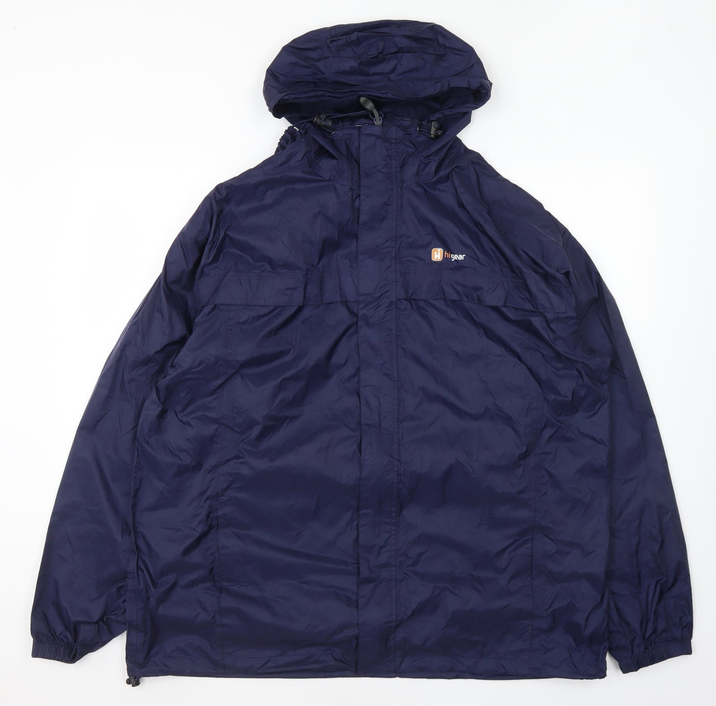 Hi Gear Mens Blue Rain Coat Coat Size XL Zip