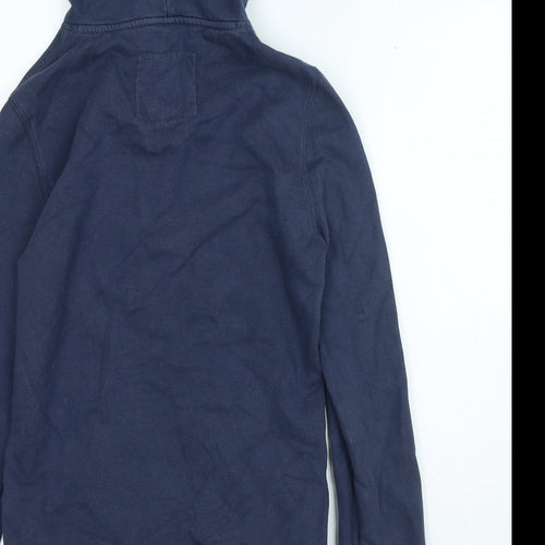 Jack Wills Womens Blue Cotton Pullover Hoodie Size 8 Magnetic