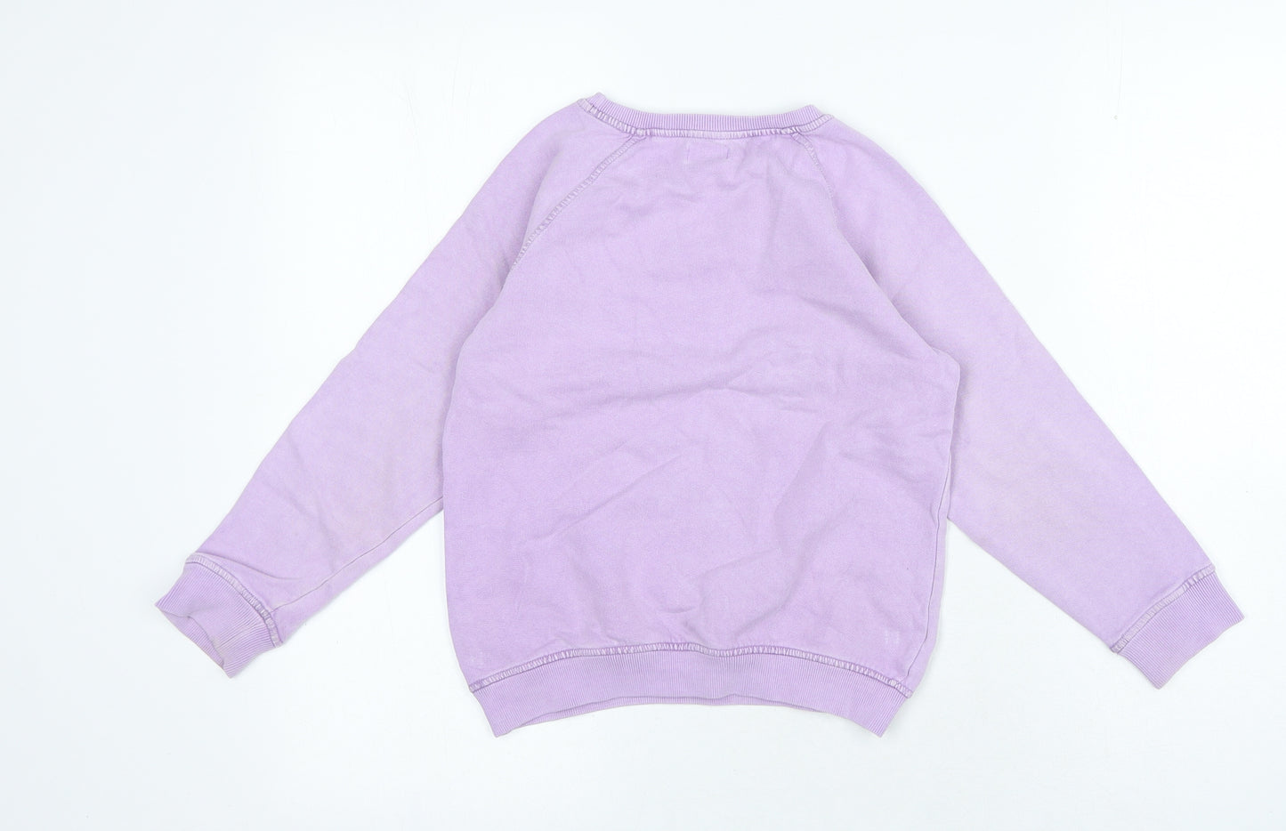 NEXT Girls Purple Cotton Pullover Sweatshirt Size 7 Years Pullover - Seek Adventure