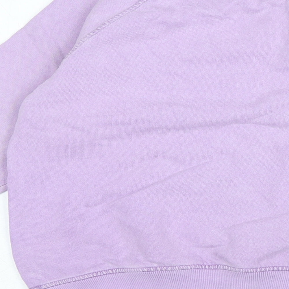 NEXT Girls Purple Cotton Pullover Sweatshirt Size 7 Years Pullover - Seek Adventure