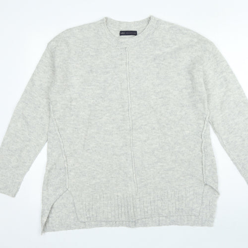 Marks and Spencer Womens Grey Crew Neck Acrylic Pullover Jumper Size M