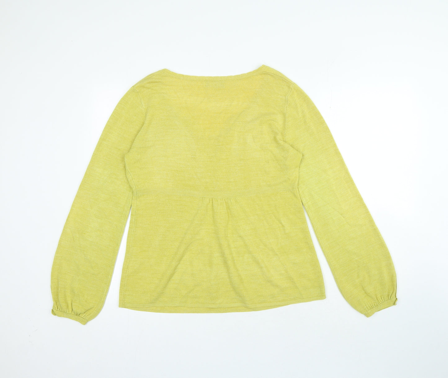Per Una Womens Green Acrylic Basic Blouse Size 14 V-Neck