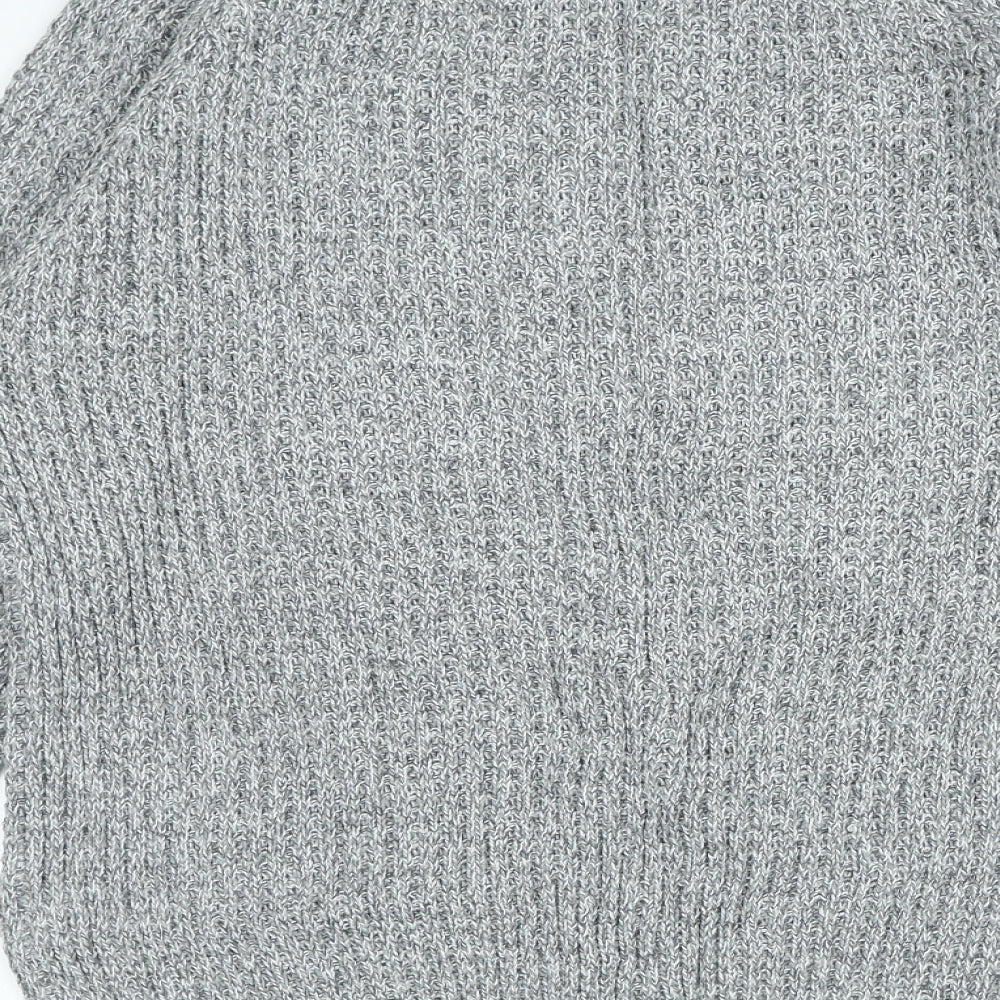 Pep&Co Mens Grey Crew Neck Acrylic Pullover Jumper Size L