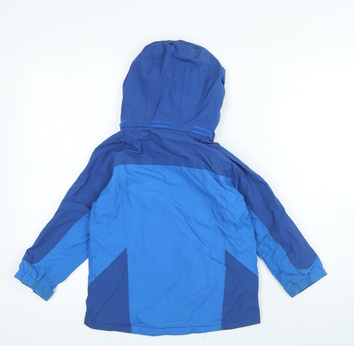 Peter Storm Boys Blue Rain Coat Coat Size 5-6 Years Zip