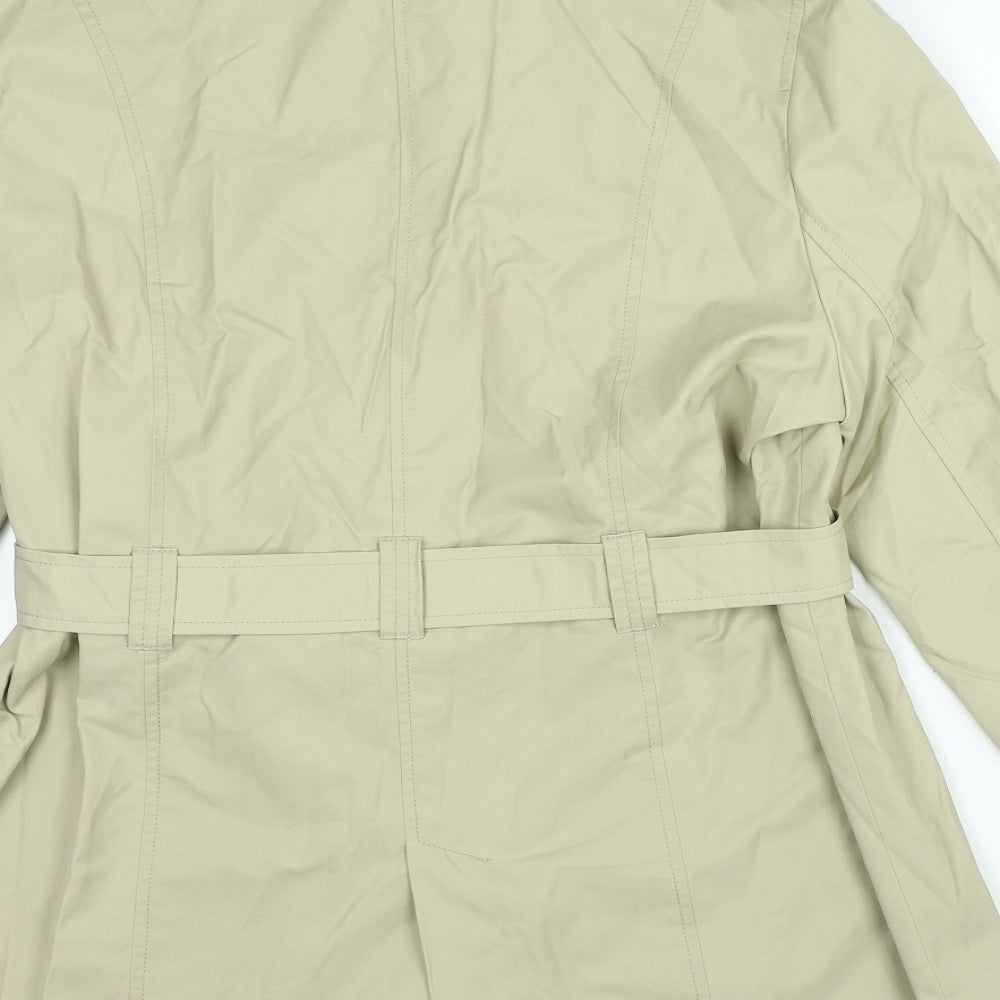 Lakeland Womens Beige Trench Coat Coat Size 16 Button